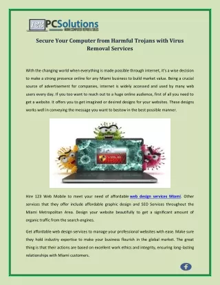 Secure Your Computer from Harmful Trojans with Virus Removal Services