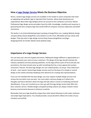 how a logo design service meets the business