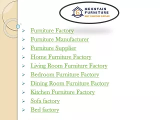furniture factory furniture manufacturer