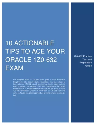 10 actionable tips to ace your oracle 1z0 632 exam