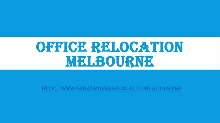 office relocation melbourne