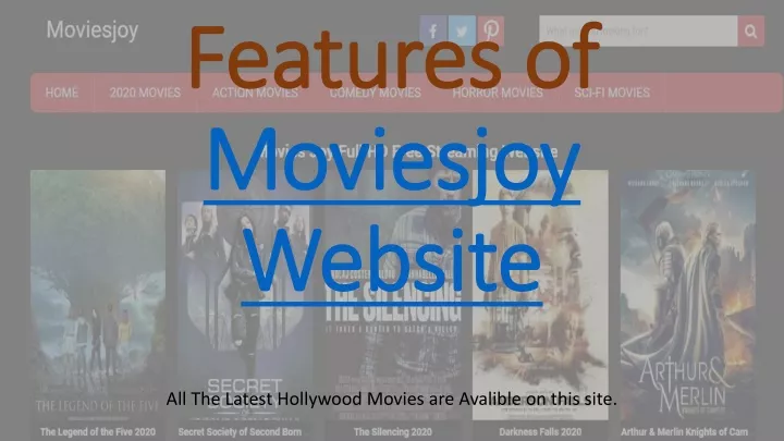 features of moviesjoy website
