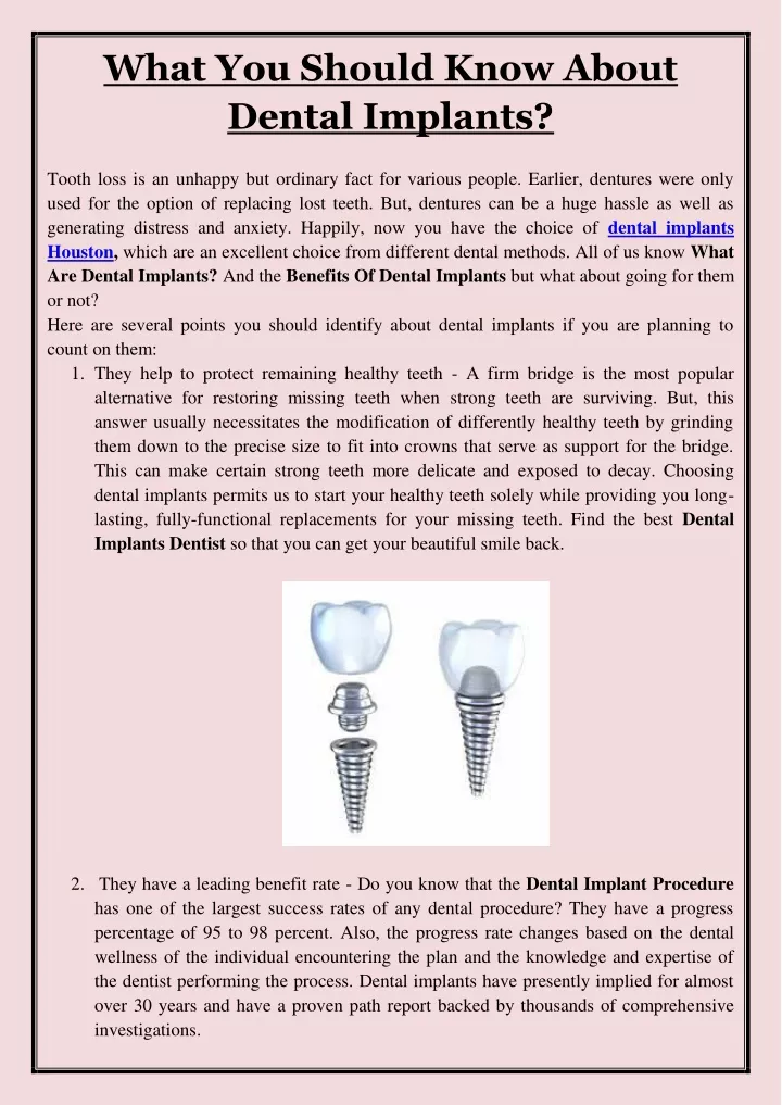 what you should know about dental implants