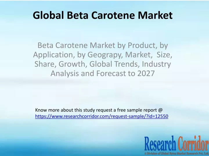 global beta carotene market