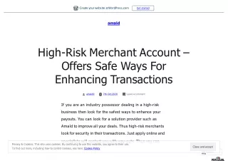 High-Risk Merchant Account Offers Safe Ways For Enhancing Transactions