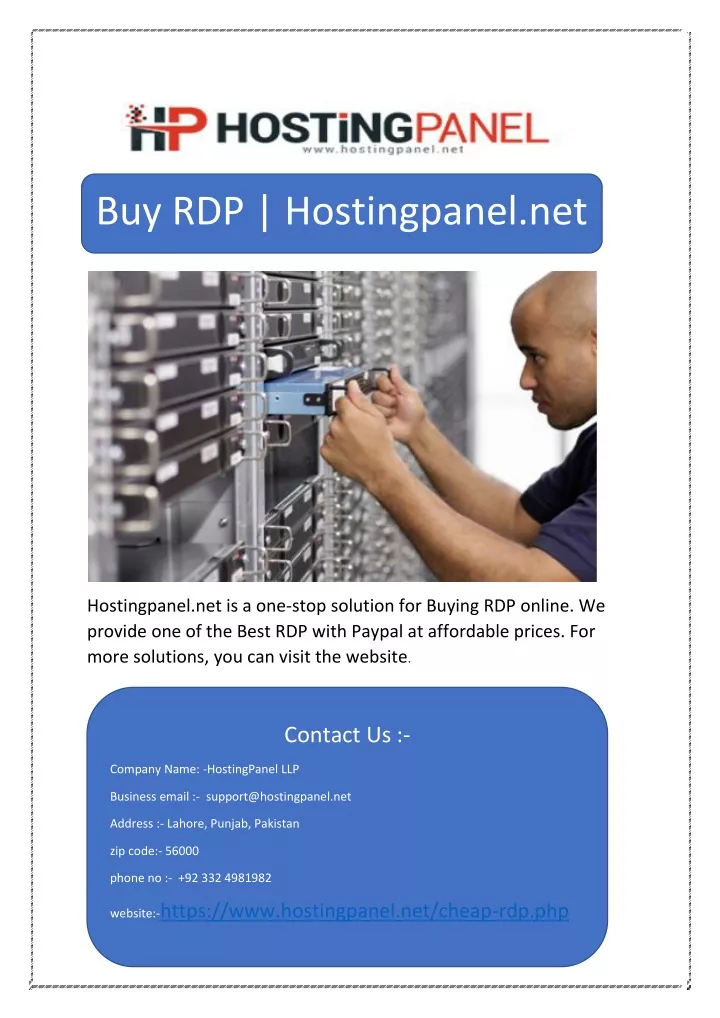 buy rdp hostingpanel net