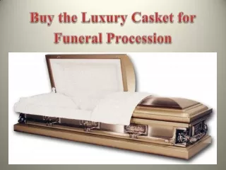 Buy the Luxury Casket for Funeral Procession