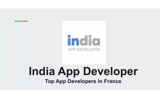 India App Developer - Top App Developers in France