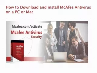 how to install and activate mcafee antivirus