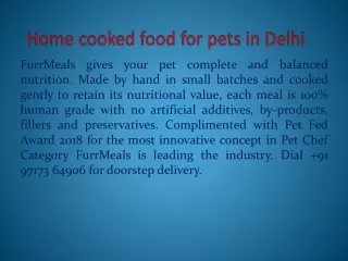 furrmeals gives your pet complete and balanced