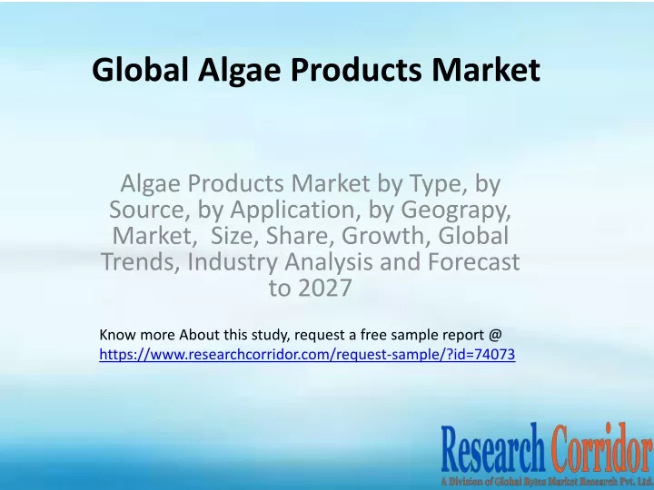 global algae products market