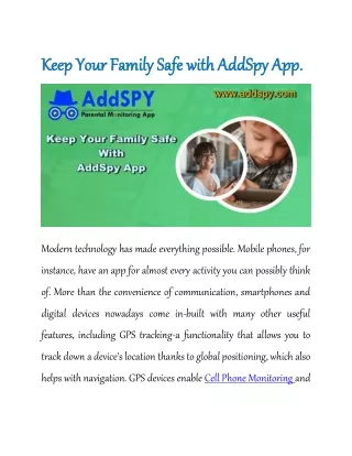 Keep Your Family Safe with AddSpy App.