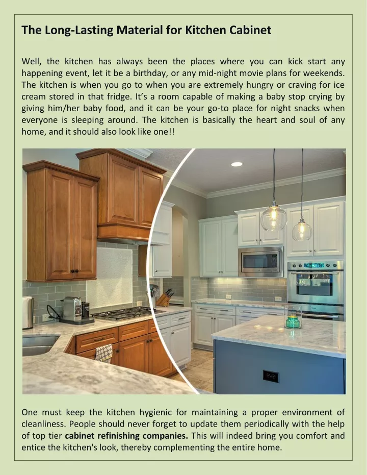 the long lasting material for kitchen cabinet