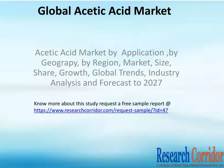 global acetic acid market