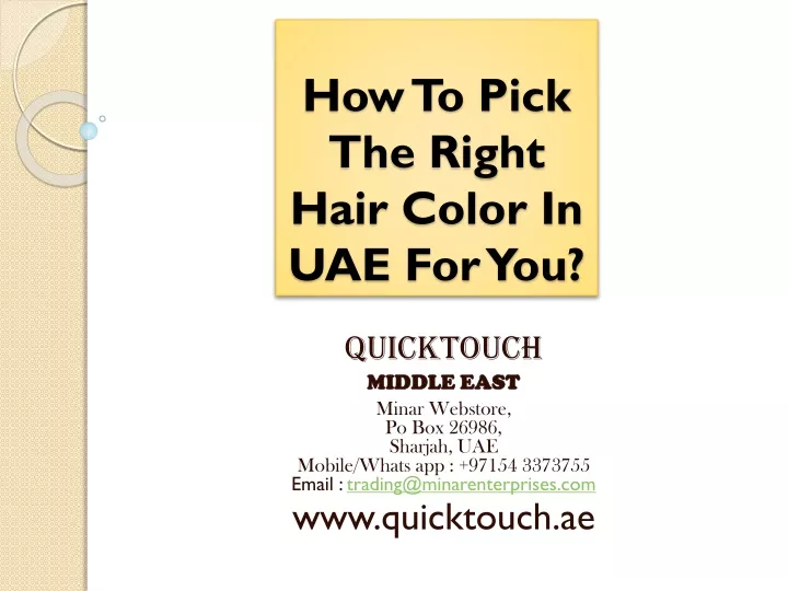 how to pick the right hair color in uae for you