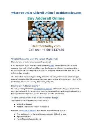 where to order adderall online healthrxtoday com
