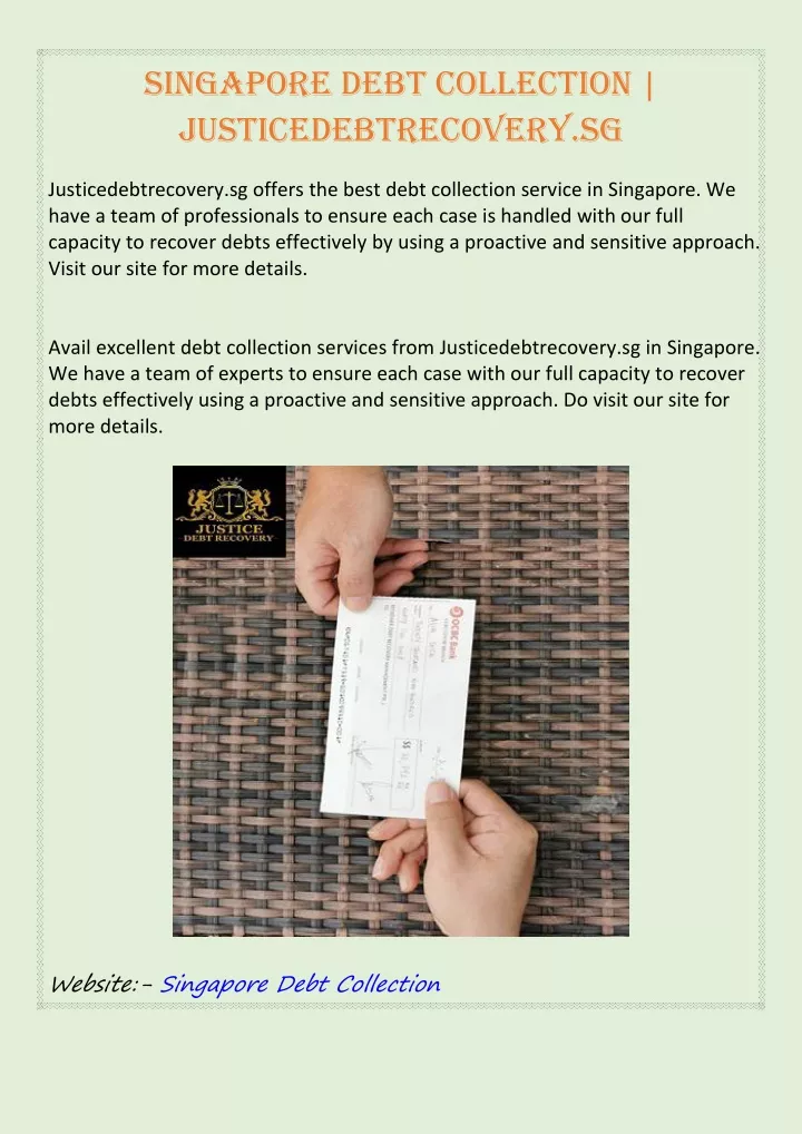 singapore debt collection justicedebtrecovery sg