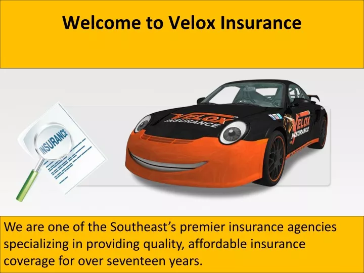 welcome to velox insurance