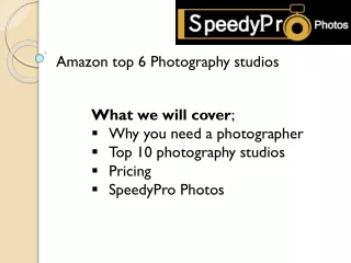 Amazon top 6 Photography studios