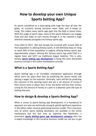 How to Design & Develop your own Fantasy Sports Betting App Integrated with Blockchain Solutions?