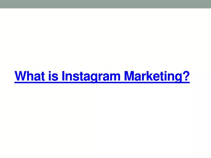 what is instagram marketing
