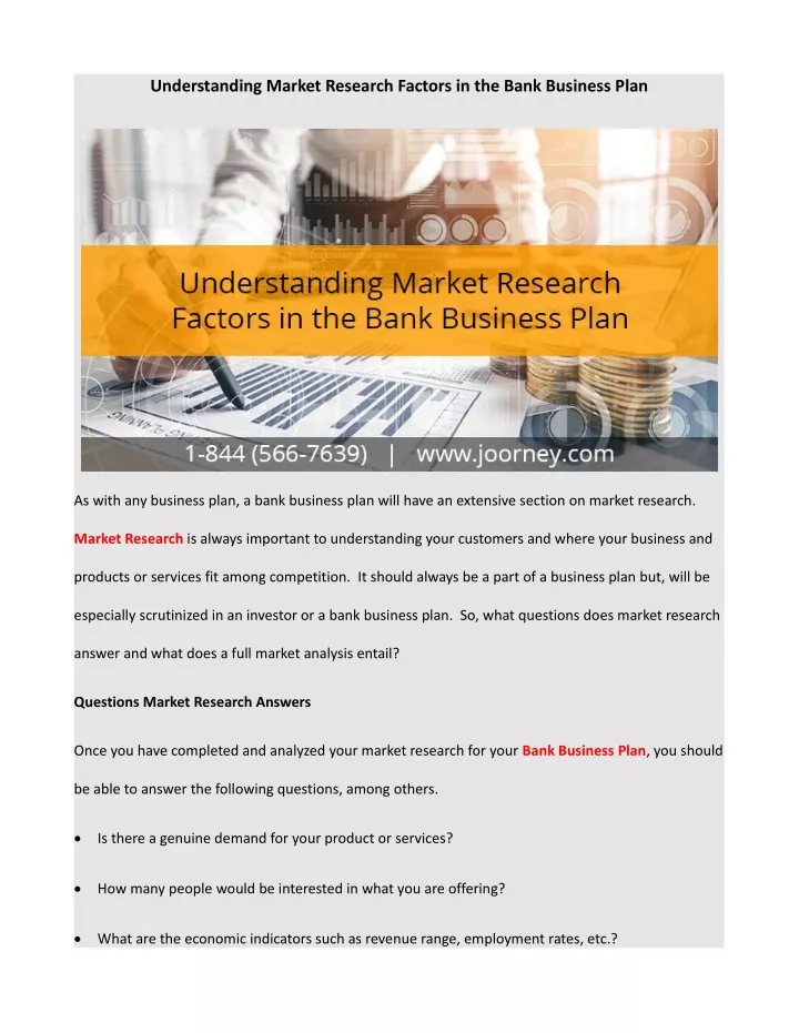 understanding market research factors in the bank