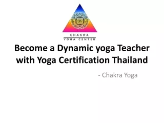 Yoga Certification Thailand