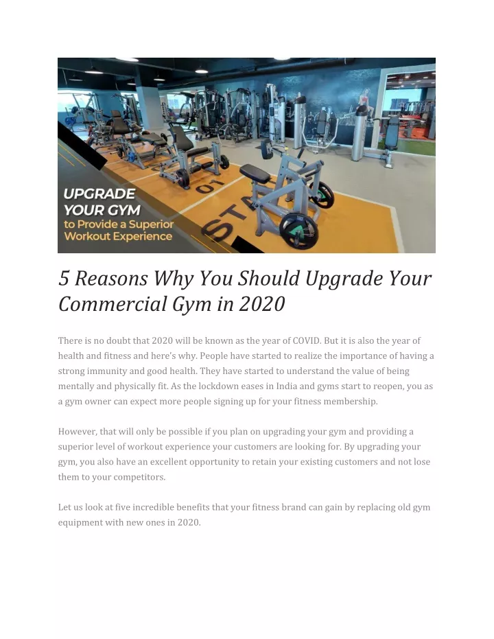 5 reasons why you should upgrade your commercial