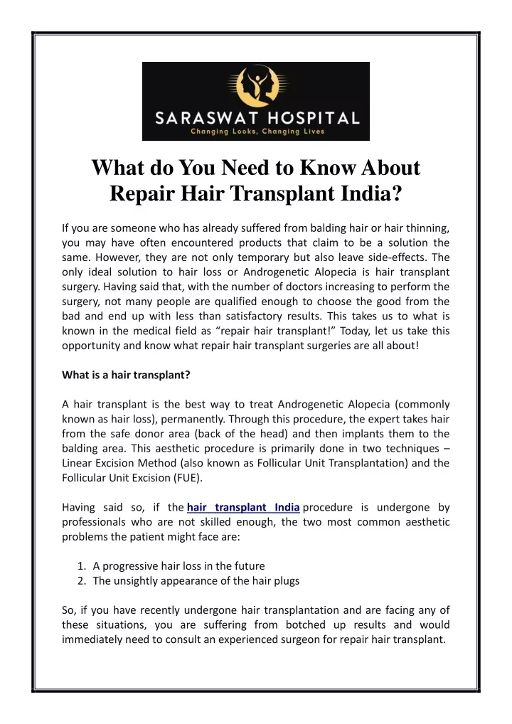 what do you need to know about repair hair