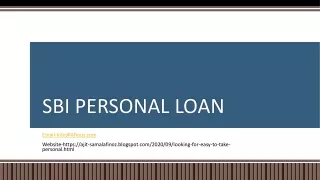 sbi personal loan