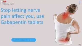 Stop letting nerve pain affect you, use Gabapentin tablets