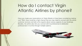 how do i contact virgin atlantic airlines by phone