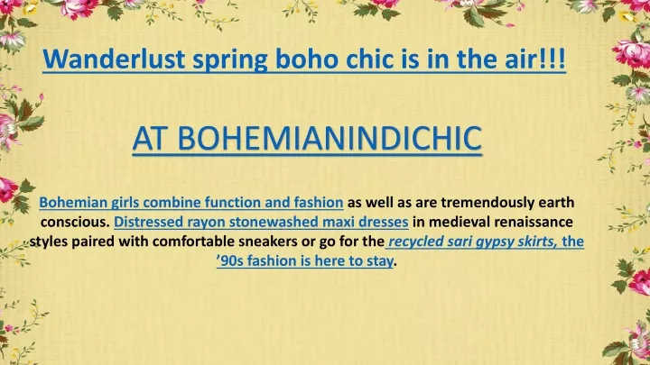 wanderlust spring boho chic is in the air