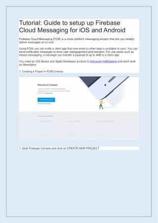 Tutorial Guide to setup up Firebase Cloud Messaging for iOS and Android