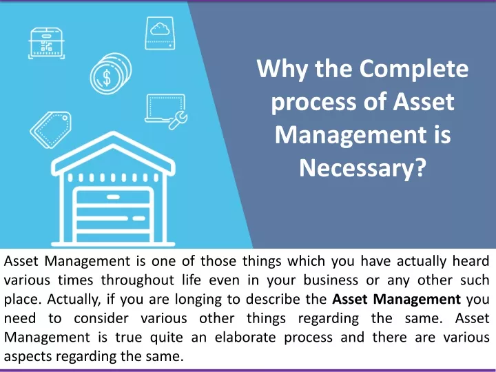 why the complete process of asset management