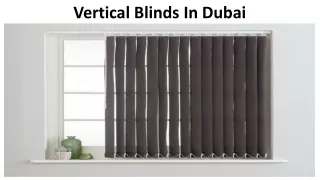 vertical blinds in dubai