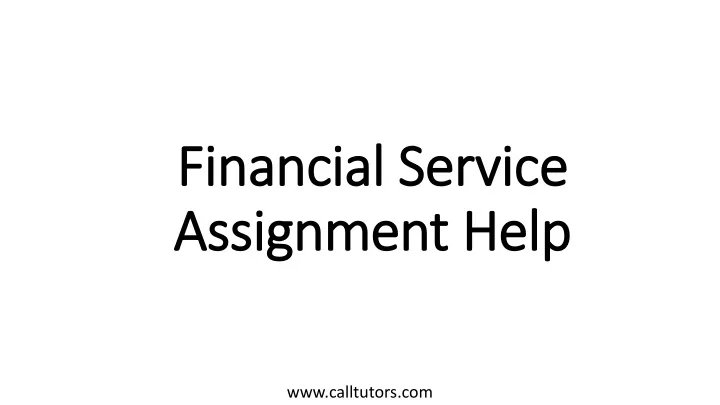 financial service assignment help