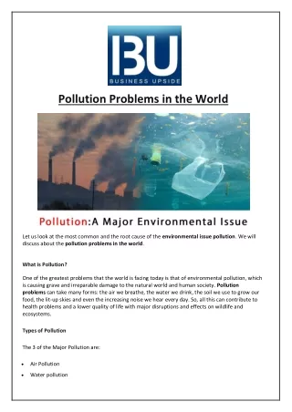 pollution problems in the world