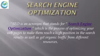 search engine optimization