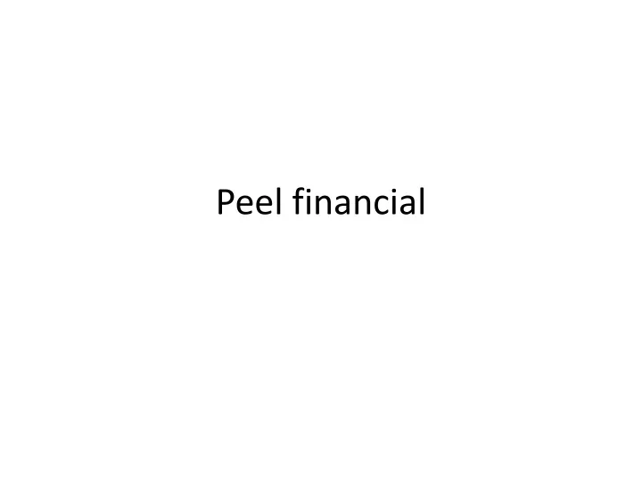 peel financial