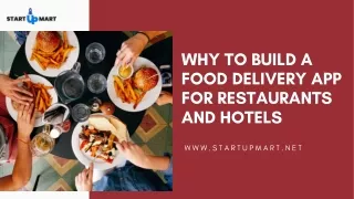 why to build a food delivery app for restaurants