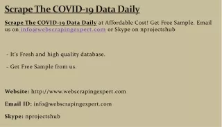 scrape the covid 19 data daily