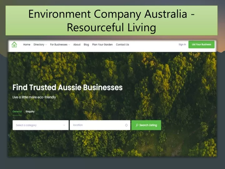 environment company australia resourceful living