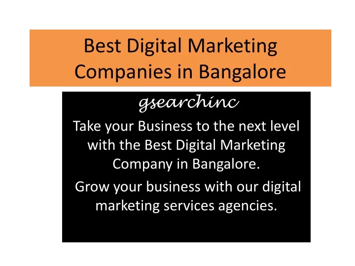 best digital marketing companies in bangalore