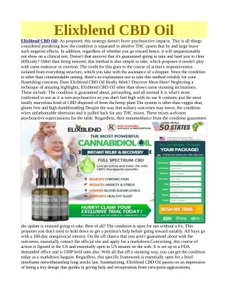 Best 60 Tips For Elixblend CBD Oil