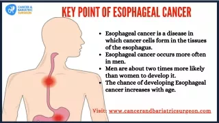 Facts about Esophageal Cancer | Best Cancer Surgeon in Bangalore