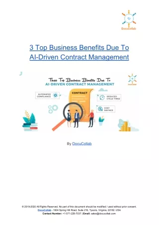 3 top business benefits due to ai driven contract