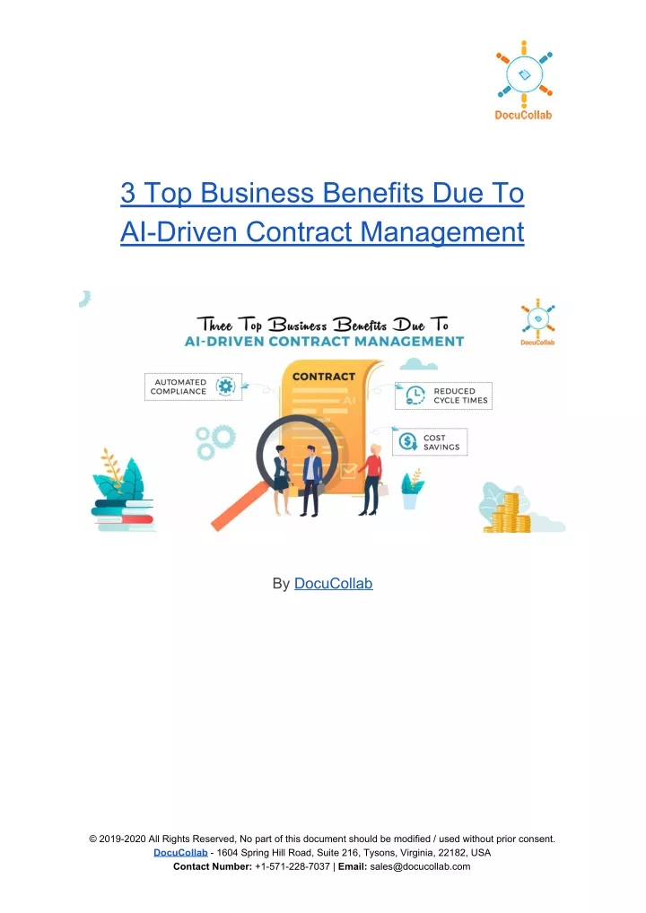 3 top business benefits due to ai driven contract