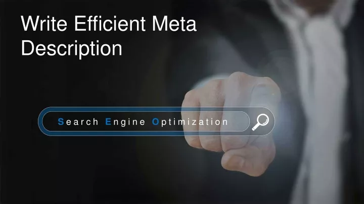 write efficient meta description