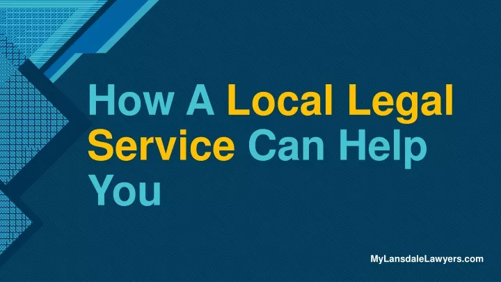 how a local legal service can help you